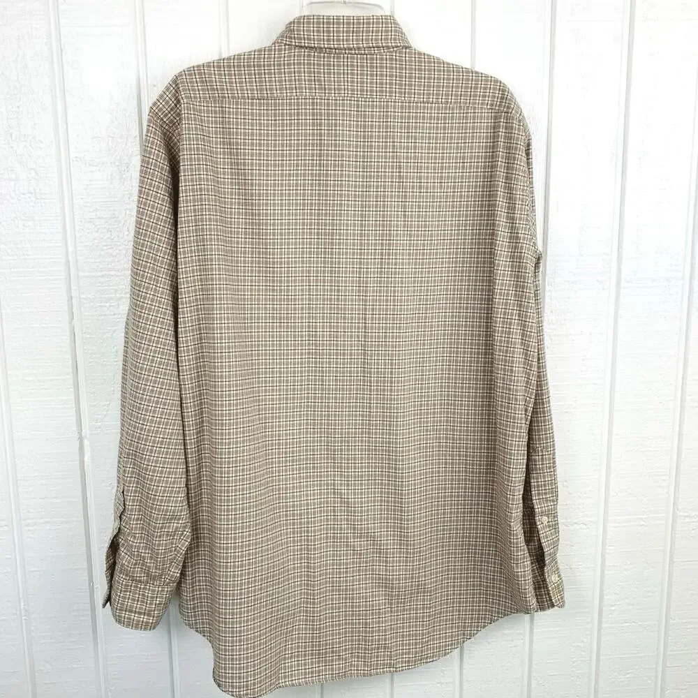 Polo Ralph Lauren Plaid Button Down Shirt Classic Preppy Men Large
